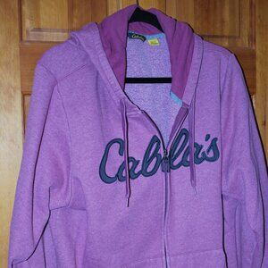Cabelas Hooded, zip up sweat shirt